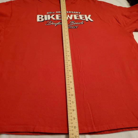 80th Anniversary Bike Week Daytona Beach 2021, short sleeve T-shirt Size 2XL - Picture 11 of 11